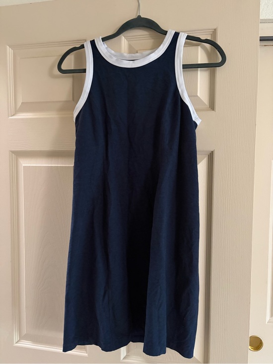 Beyond Yoga Dresses & Skirts - Beyond Yoga Navy Blue Tank Dress with White Trim